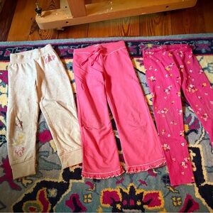 GAP Girls Bottoms Set Pink beige Disney Minnie Mouse leggings bundle pants lot
